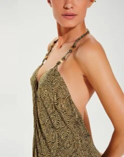 Scarf Long Dress - Ortiz Green 7 Scarf Long Dress - Ortiz Green -Women Clothing Sales Scarf Long Dress2