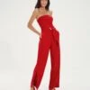 Serena Detail Jumpsuit - Red Pepper