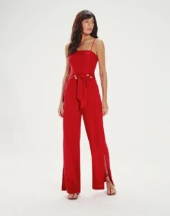 Serena Detail Jumpsuit - Red Pepper -Women Clothing Sales SerenaDetailJumpsuit front 1 e28c45cc 0e38 4658 8539 dc39f2e844e3