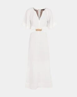 Tanya Detail Long Dress - Off White -Women Clothing Sales Tanya Detail Long Dress flat