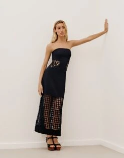 Twiggy Long Dress - Black 12 Twiggy Long Dress - Black -Women Clothing Sales TwiggyLongDress front
