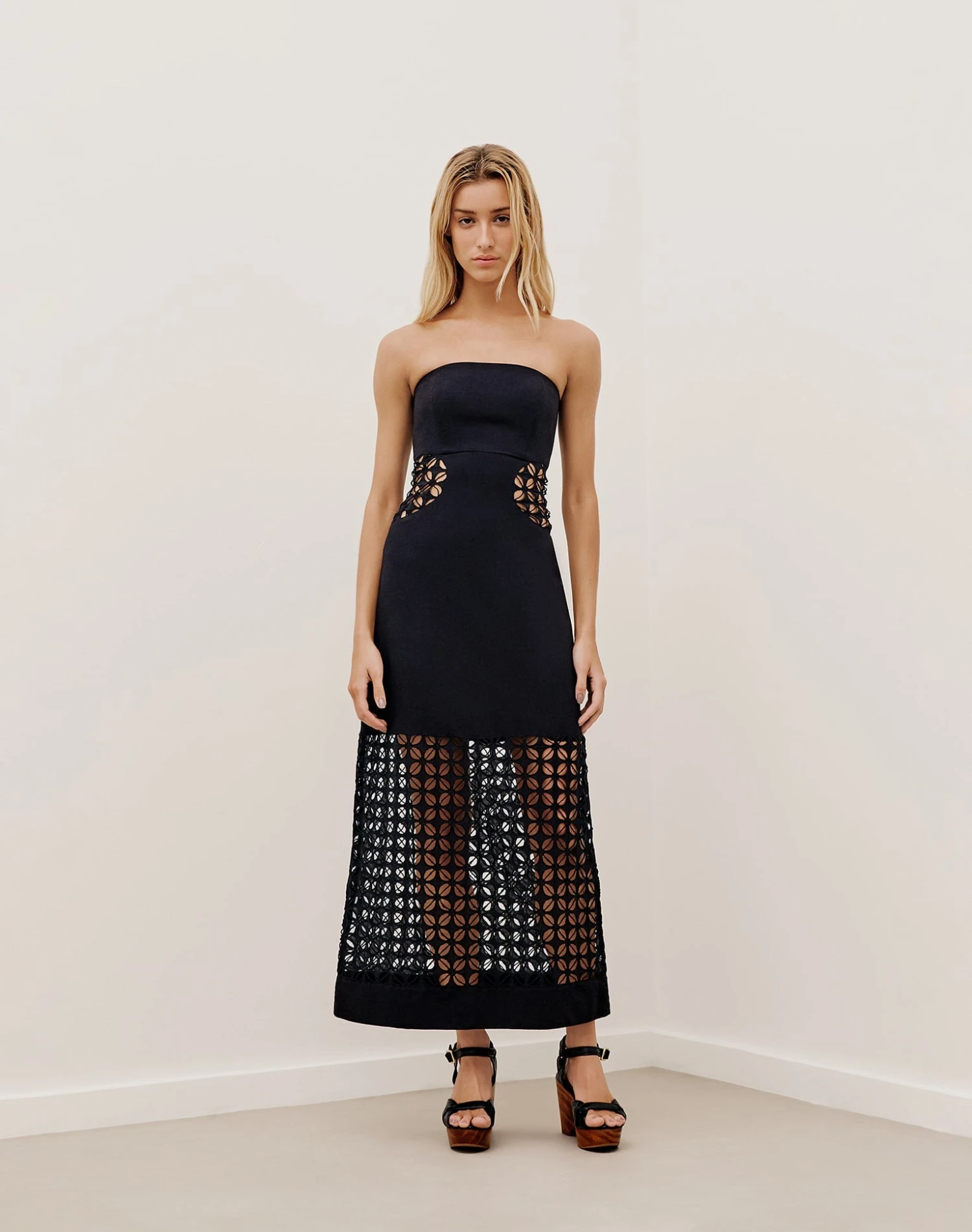 Twiggy Long Dress - Black 1 Twiggy Long Dress - Black