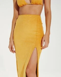 Scales Luiza Midi Skirt - Mustard -Women Clothing Sales VC231136 VC232180 3 1