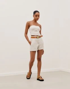 Victoria Shorts - Natural -Women Clothing Sales VICTORIASHORT FRONT dfcbadf2 5d4d 47d5 8037 c80955befc55