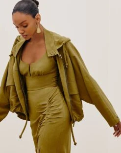 Yoko Jacket - Avocado -Women Clothing Sales YOKOJACKET DETAIL 1 c68a43e4 d5a1 48ec a84d 7dee8f1038a4