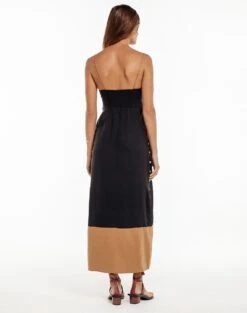 Iris Long Dress - Black -Women Clothing Sales black iris dress back