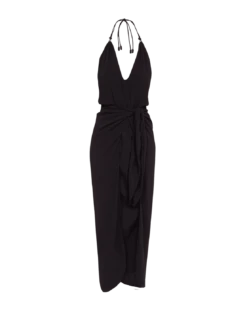 July Detail Long Dress - Black -Women Clothing Sales black july detail dress flat
