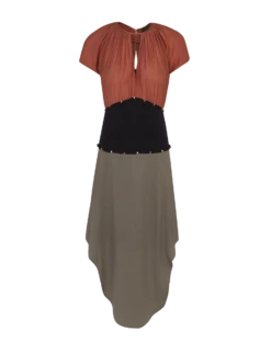 Flavia Midi Dress - Camel -Women Clothing Sales block flavia dress flat