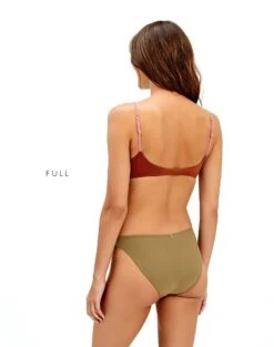Laila Block Top - Pistachio Camel -Women Clothing Sales block luli bikini full