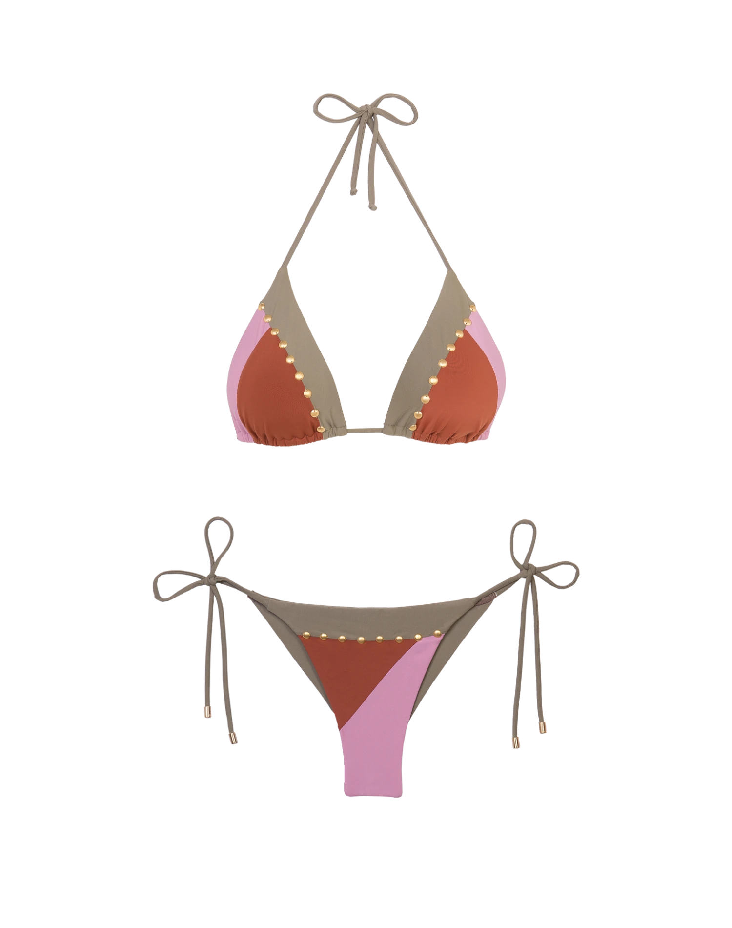 Block Tie Side Bottom - Pistachio Camel 7 Block Tie Side Bottom - Pistachio Camel - Image 7