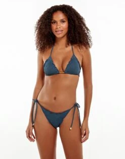 Firenze Ripple Tie Side Bottom - Blue Grey 13 Firenze Ripple Tie Side Bottom - Blue Grey -Women Clothing Sales blue gray firenze ripple bikini 1