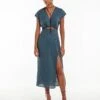 Suzana Midi Dress - Blue Grey