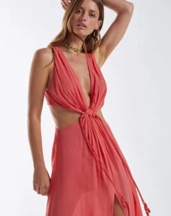 Nayara Detail Long Dress (final Sale) - Chilli -Women Clothing Sales chilli nayara dress 2