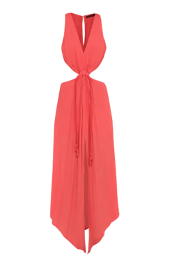 Nayara Detail Long Dress (final Sale) - Chilli -Women Clothing Sales chilli nayara dress flat