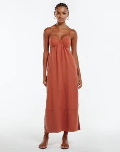 Iris Long Dress (final Sale) - Ginger -Women Clothing Sales ginger iris dress 1 c5a3c558 f7b3 4c83 8323 e92cf6455f0c