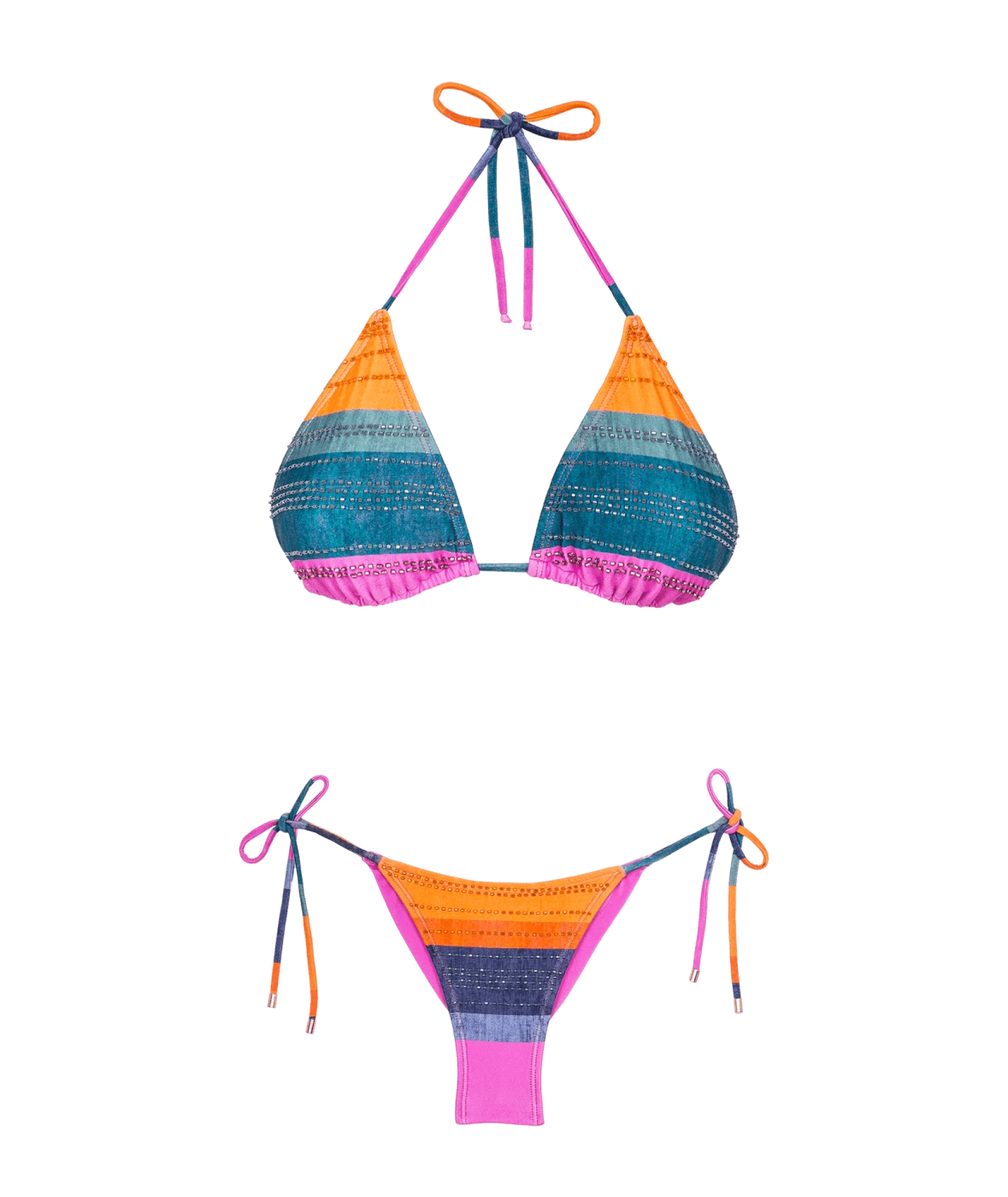 Lurex Tie Side Bottom - Royal 11 Lurex Tie Side Bottom - Royal - Image 11