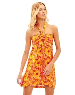 Chloe Mini Dress (final Sale) - Lowana Mustard -Women Clothing Sales lowana chloe dress 2