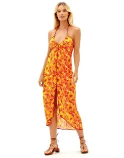 Melanie Detail Midi Dress (final Sale) - Lowana Mustard -Women Clothing Sales lowana melanie dress fa21fea6 05a1 415a 85e0 7efab8c0ac8f