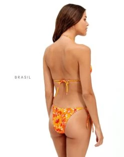 Tie Side Bottom (final Sale)- Lowana Mustard -Women Clothing Sales lowana tri tio tie side btm br 1