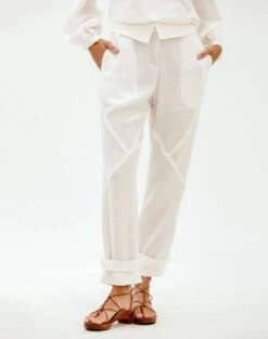Mia Pants - White -Women Clothing Sales mia pants2