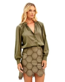 Eyelet Pam Mini Skirt - Pistachio -Women Clothing Sales pistachio edite blouse eyelet pam skirt 2 98b959b9 4351 4e40 b846 1ab9700dbbea