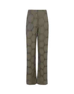 Eyelet Ester Pants - Pistachio -Women Clothing Sales pistachio eyelet ester pants flat