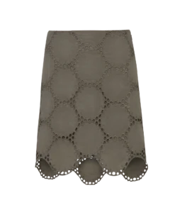 Eyelet Pam Mini Skirt - Pistachio