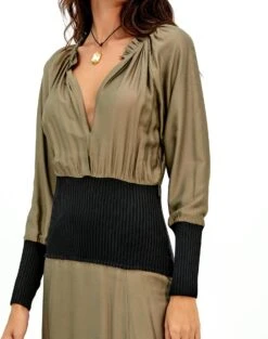 Leona Long Dress - Pistachio -Women Clothing Sales pistachio leona dress 2