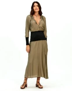 Leona Long Dress - Pistachio