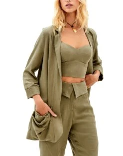 Roberta Blazer - Pistachio 9 Roberta Blazer - Pistachio -Women Clothing Sales pistachio roberta blazer adele top mia pants 2