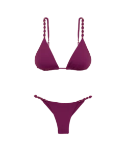 Beads Bottom (final Sale) - Plum -Women Clothing Sales plum beads bikini flat 1