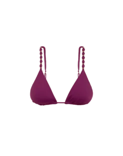 Beads Tri Parallel Top (final Sale) - Plum