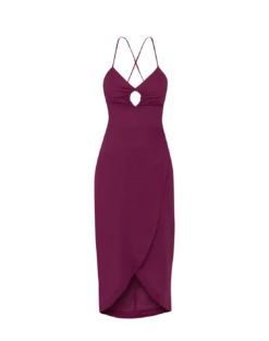 Cintia Midi Dress (final Sale) - Plum -Women Clothing Sales plum cintia dress flat