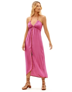 Melanie Detail Midi Dress - Lotus