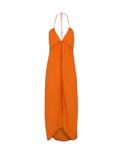 Melanie Detail Midi Dress - Tangerine -Women Clothing Sales tangarine melanie dress flat