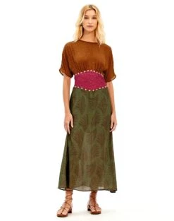 Fatima Midi Dress - Volpi Green